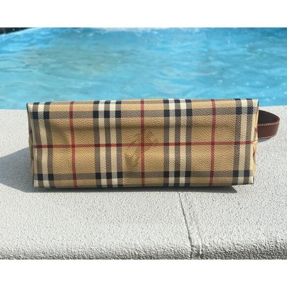 Vintage BURBERRY Haymarket Check Coated Canvas Shoulder Strap Handbag - Picture 6 of 12